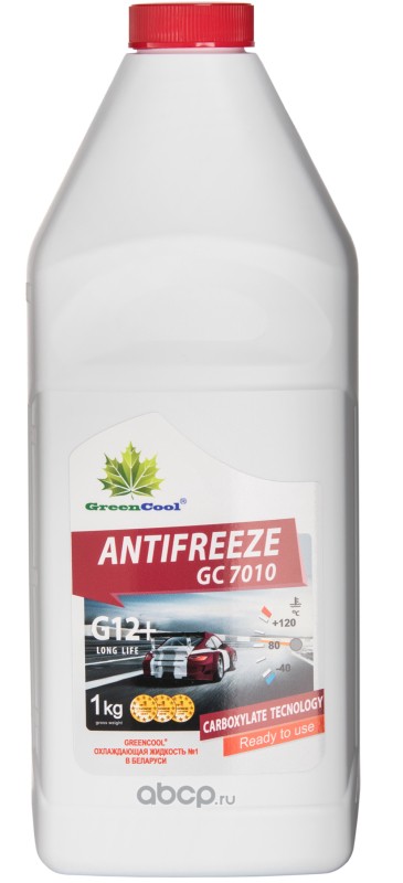 Антифриз GreenCool GС7010, 1 кг (готовыйready to use), красный